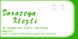 dorottya klezli business card