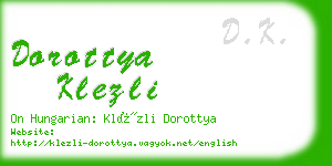 dorottya klezli business card